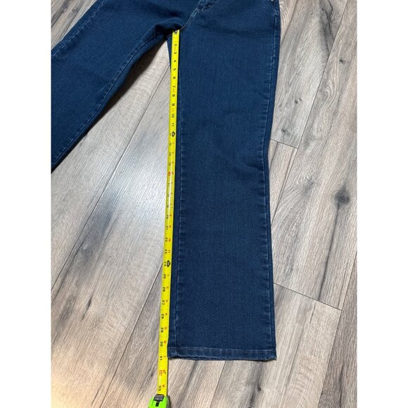 Lee Relaxed Fit Jeans 4 Long Womens Dark Wash Denim Straight Leg Stretchy Comfor - Picture 9 of 10